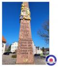 Kursaechsische Postmeilensteine - Distanzsaeule Unteres Tor in Rochlitz, Sachsen 13. Maerz 2022 (4).JPG